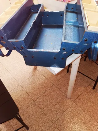 Cassettiera porta attrezzi vintage blu