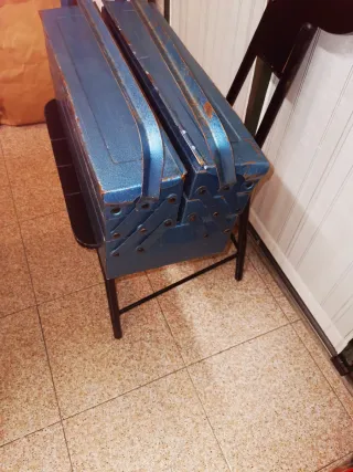 Cassettiera porta attrezzi vintage blu
