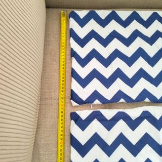 Pack 2 Fundas Cojín Azul y Blanco