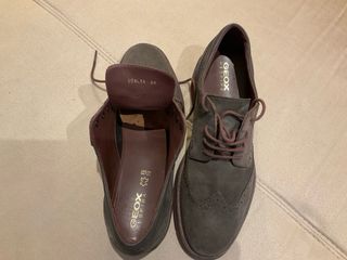 Zapatos Geox Hombre Ante VERDE GRISACEO