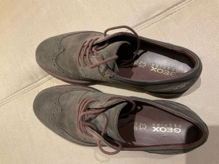 Zapatos Geox Hombre Ante VERDE GRISACEO