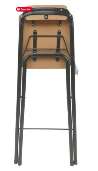 Taburete alto plegable con respaldo