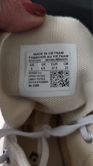 Converse Mujer Beige/Blanco Talla [Talla]