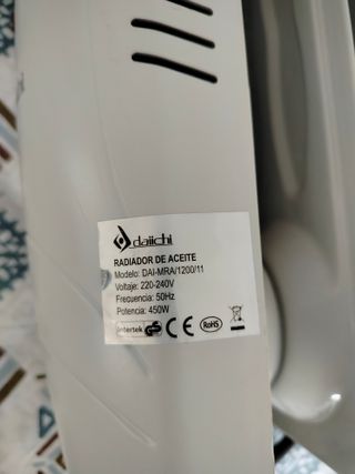 Radiador de aceite blanco