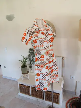 Vestido Vintage 60s/70s Floral T.42