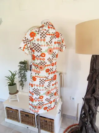 Vestido Vintage 60s/70s Floral T.42
