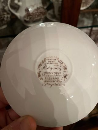 Vajilla Ridley Cerámica Inglesa