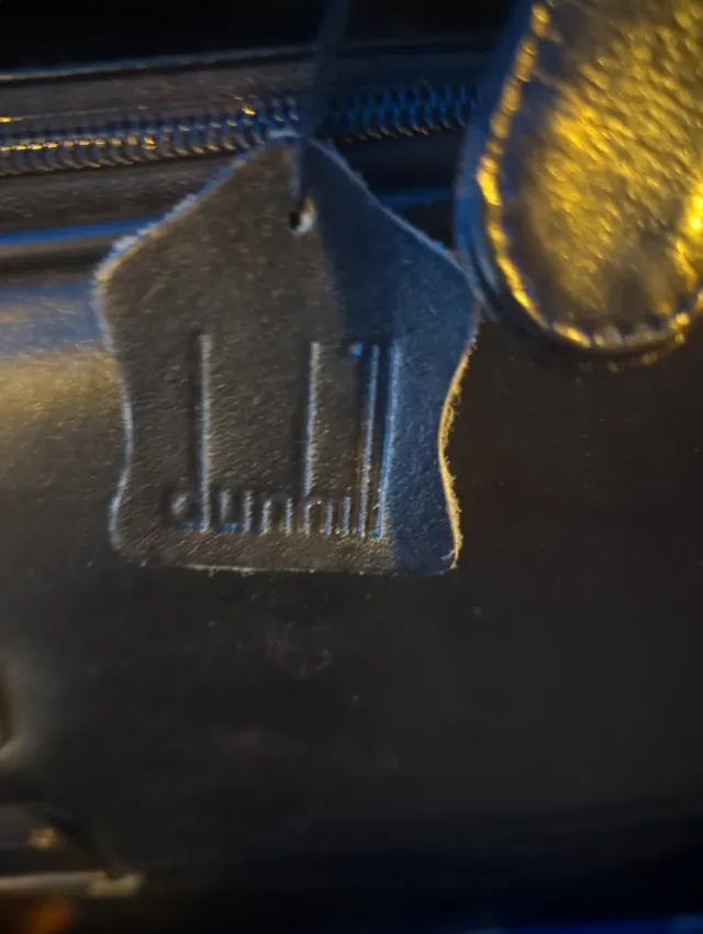 Maleta Dunhill Negra Cuero