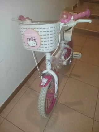 Bicicleta niña 14 con cesta y asiento