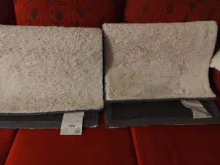 2 Alfombras Beige/Blanco Suaves