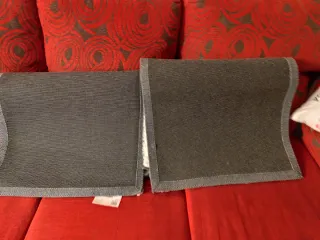 2 Alfombras Beige/Blanco Suaves