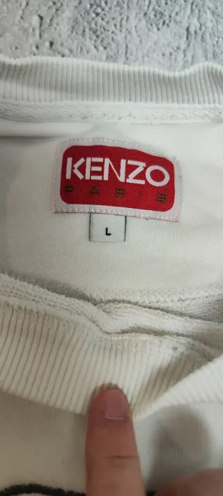 Sudadera Kenzo Paris Blanca Tigre Bordado Original