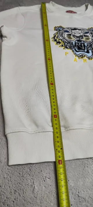 Sudadera Kenzo Paris Blanca Tigre Bordado Original