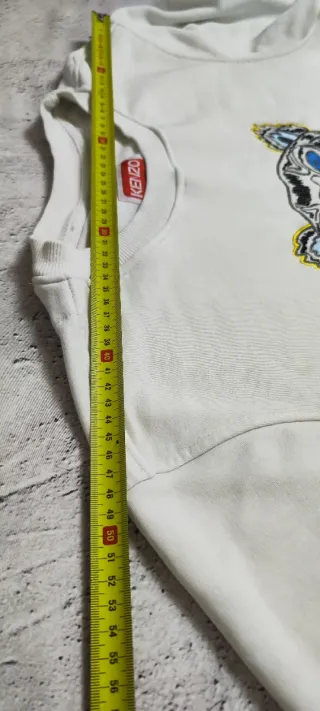 Sudadera Kenzo Paris Blanca Tigre Bordado Original