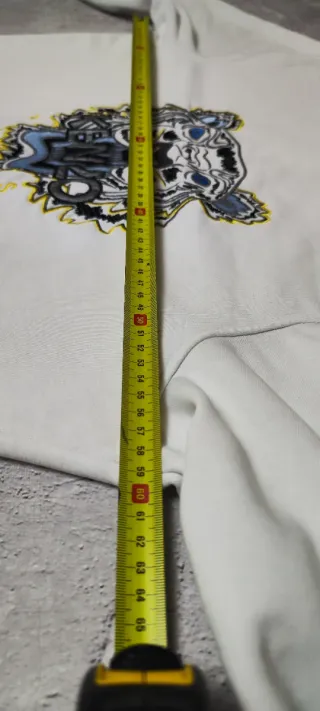 Sudadera Kenzo Paris Blanca Tigre Bordado Original