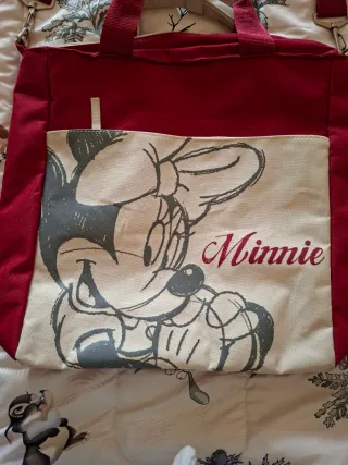 Bolso Minnie Disney Rojo y Beige