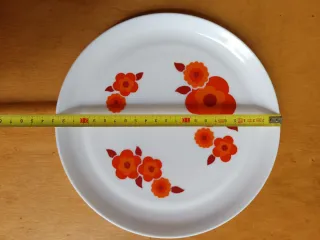 3 Platos Arcopal Lotus Naranja y Blanco