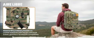 Mochila Táctica 50L Impermeable MOLLE