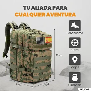Mochila Táctica 50L Impermeable MOLLE