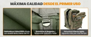 Mochila Táctica 50L Impermeable MOLLE