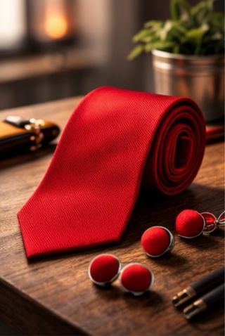 Corbata, gemelos y pañuelo