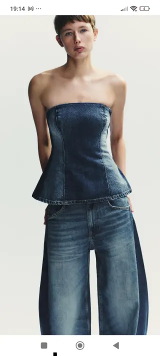 Top bandeau Zara Talla M