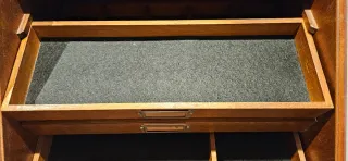 Joyero British 1929 madera y cristal