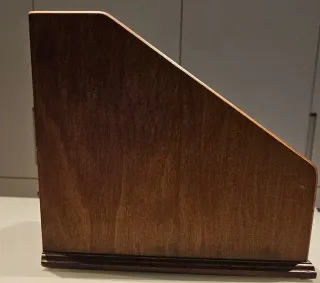 Joyero British 1929 madera y cristal