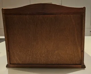 Joyero British 1929 madera y cristal