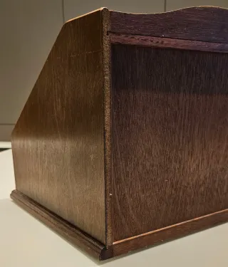 Joyero British 1929 madera y cristal