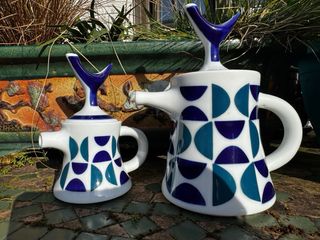 Lechera Sargadelos AB1 Porcelana Azul/Blanco/Verde