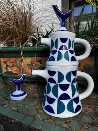 Lechera Sargadelos AB1 Porcelana Azul/Blanco/Verde