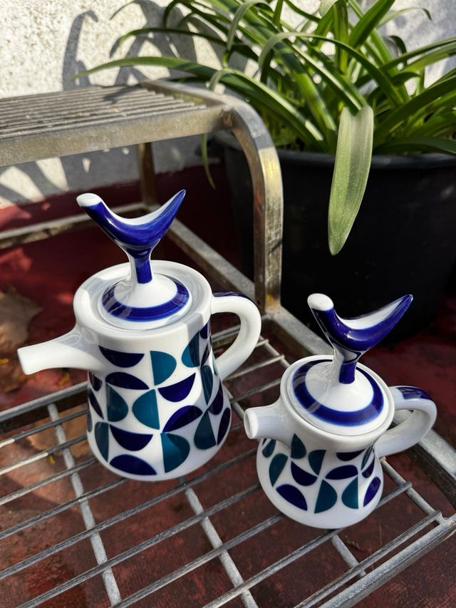 Lechera Sargadelos AB1 Porcelana Azul/Blanco/Verde