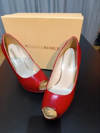 Zapatos de tacón The Essence Menbur rojos talla 40