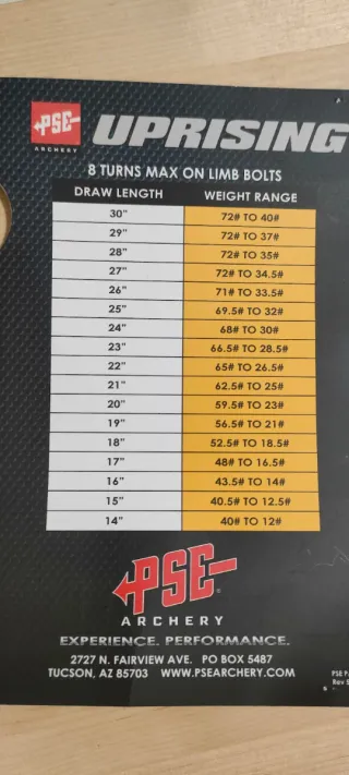 Arco caza PSE Uprising compuesto poleas caza tiro
