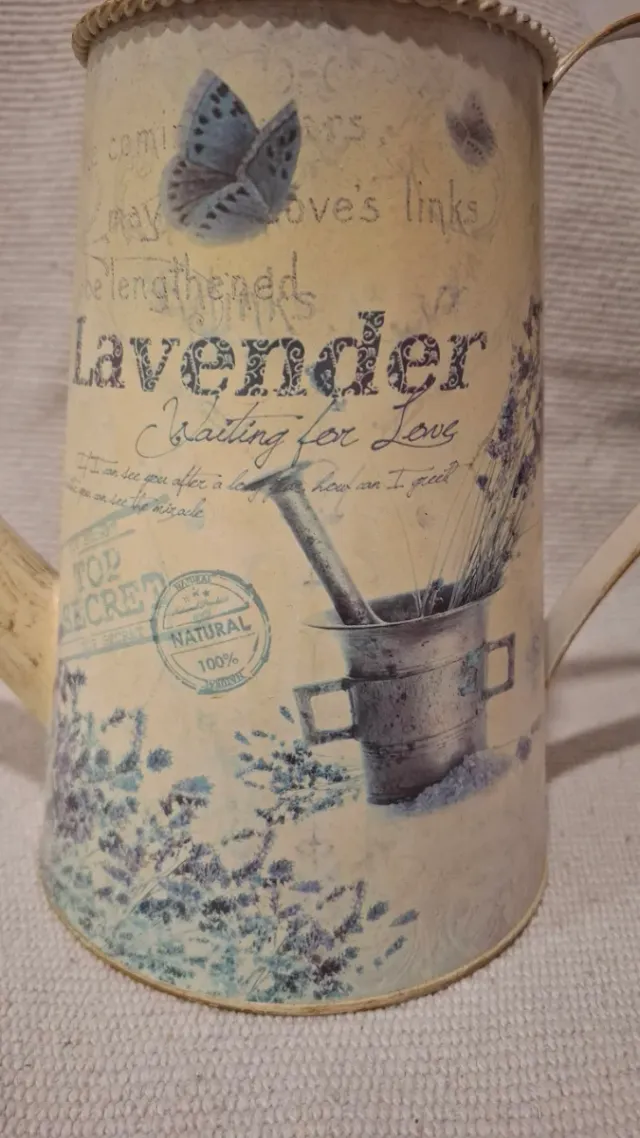 Regadera Decorativa Vintage Metálica Lavanda