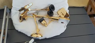 4 Apliques de pared articulados dorados