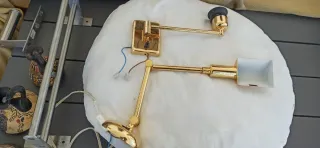 4 Apliques de pared articulados dorados