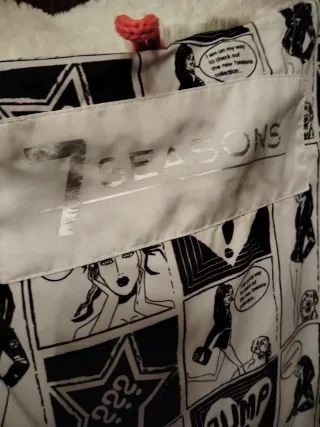 Cazadora plumífero plateada 7 seasons