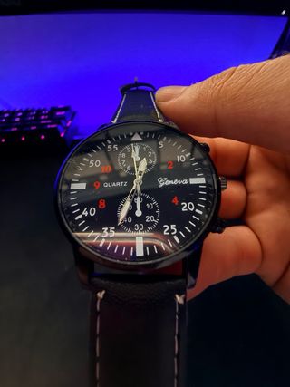 Reloj deportivo elegante Geneva negro