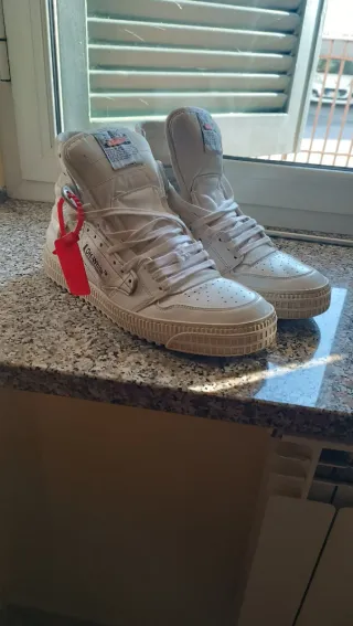 Off-White Scarpe Alte Bianche Taglia 42