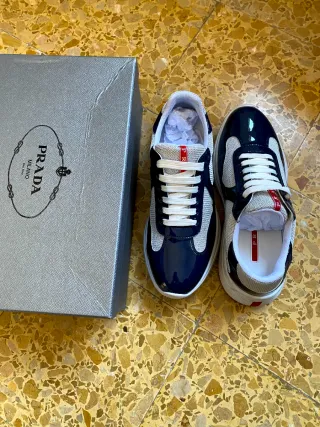 Prada America's Cup Sneakers Blu/Bianco