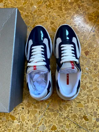 Prada America's Cup Sneakers Blu/Bianco