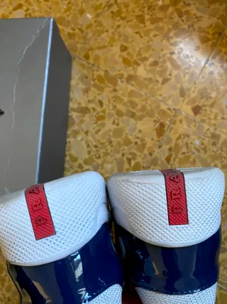 Prada America's Cup Sneakers Blu/Bianco