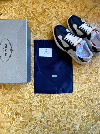 Prada America's Cup Sneakers Blu/Bianco