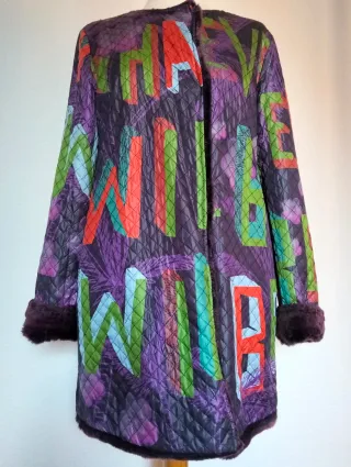 Abrigo Custo reversible vintage Talla S