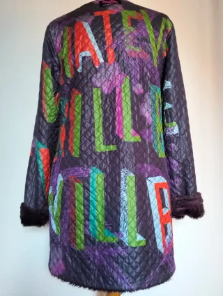 Abrigo Custo reversible vintage Talla S