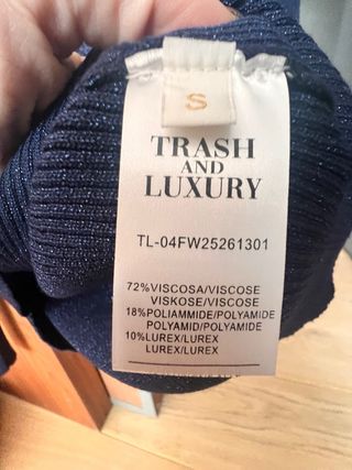 Jersey TRASH AND LUXURY azul S