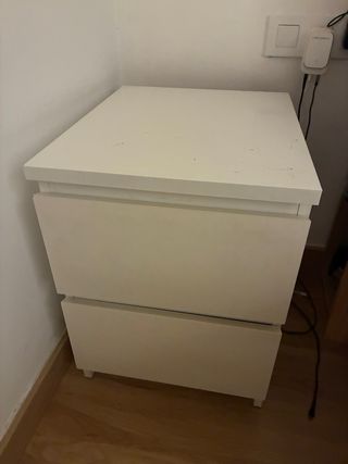 2 Mesitas de Noche Ikea Blancas