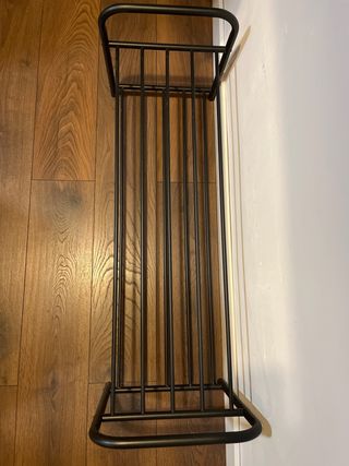 Zapatero Metálico Negro 2 Estantes